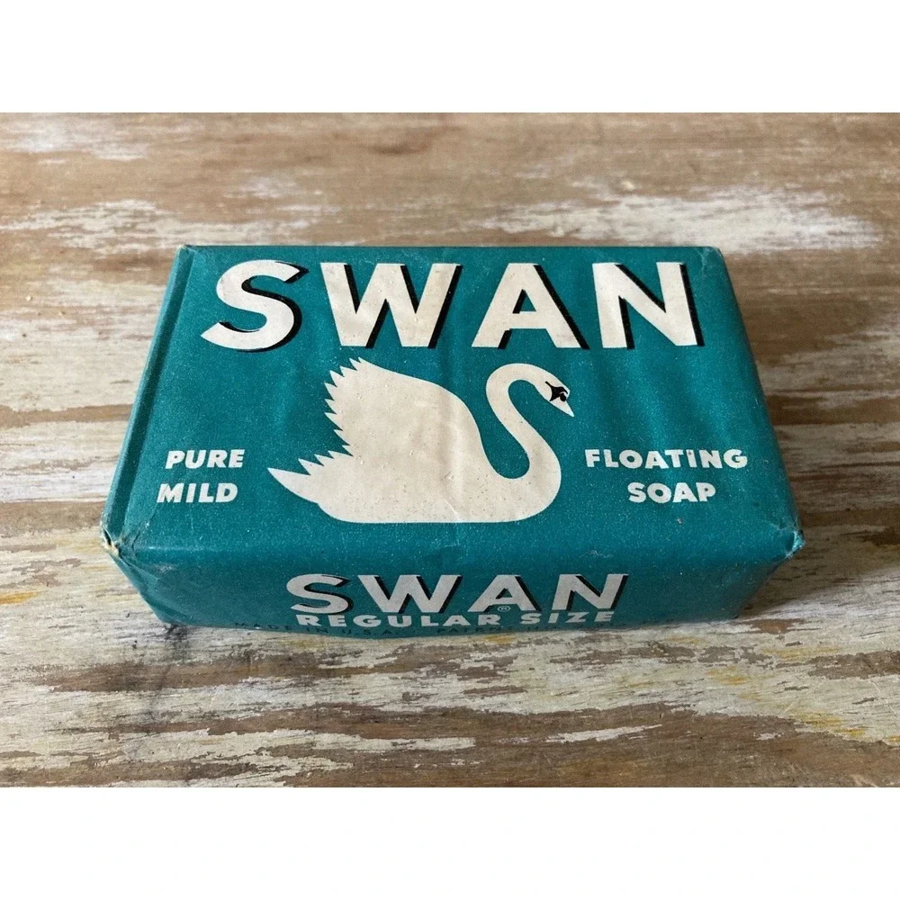 Vintage unused unopened NOS bar of soap Swan regular size Lever Brothers 5 oz